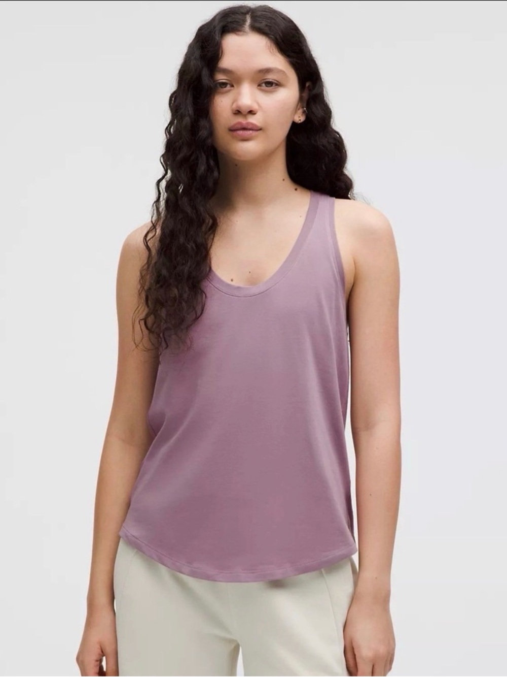 Women's Scoop Neck Tank Top in Dusty Mauve size 10